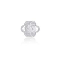 Berloque 3D Flor Passante Dupla face Prata 925 Berloque 3D Flor Passante Dupla face Prata 925