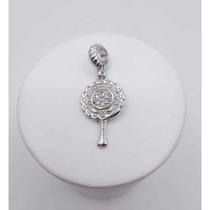 Berloque abebe cravejado micro zircônias banhado a rhod