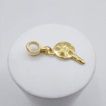 Berloque abebê de oxum banhado a ouro
