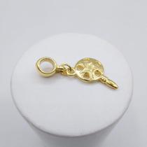 Berloque abebê de oxum banhado a ouro