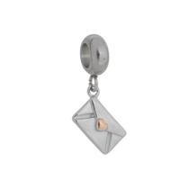 Berloque aço inox carta love Berloque aço inox carta love