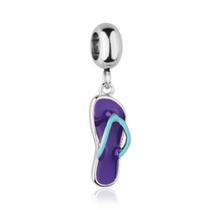 Berloque aco inox chinelo roxo Berloque aco inox chinelo roxo