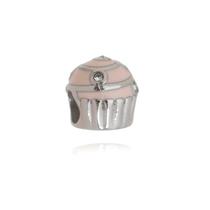 Berloque aco inox cup cake com resina Berloque aco inox cup cake com resina