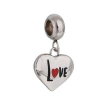 Berloque aco inox love pendurado Berloque aco inox love pendurado