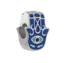Berloque aco inox mao de fatima resinado Berloque aco inox mao de fatima resinado