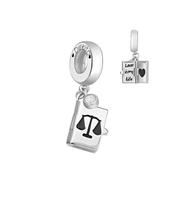 Berloque AMO DIREITO em Prata S925 para pulseiras modelo Pandora ou Vivara Berloque AMO DIREITO em Prata S925 para pulseiras modelo Pandora ou Vivara