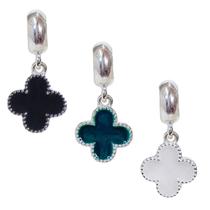 Berloque Amuleto Trevo em Prata 925 Sorte Sempre Contigo