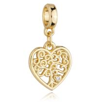 Berloque Arvore da Vida Strass Banhado a Ouro 18k