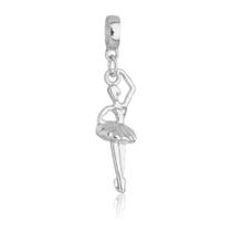 Berloque Bailarina Banhado a Prata 925