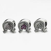 Berloque Bali Espaçador Ferradura Cravejado Com Zircônias Prata 925 Berloque Bali Espaçador Ferradura Cravejado Com Zircônias Prata 925