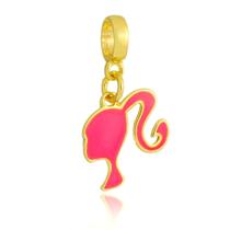 Berloque Barbie Banhado a Ouro 18k