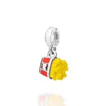 Berloque batata frita de prata COLORIDO 840272 Rommanel