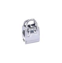 Berloque BOLSA COM LAÇO PRATA em Prata S925 para pulseiras modelo Pandora ou Vivara Berloque BOLSA COM LAÇO PRATA em Prata S925 para pulseiras modelo Pandora ou Vivara
