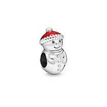 Berloque BONECO DE NEVE em Prata S925 para pulseiras modelo Pandora ou Vivara