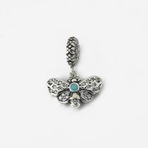 Berloque Borboleta Detalhe Azul Prata 925 Berloque Borboleta Detalhe Azul Prata 925