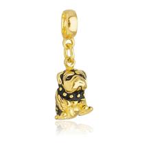 Berloque Cachorro Buldogue Banhado a Ouro 18k Berloque Cachorro Buldogue Banhado a Ouro 18k