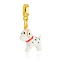 Berloque Cachorro Dálmata Banhado a Ouro 18k Berloque Cachorro Dálmata Banhado a Ouro 18k