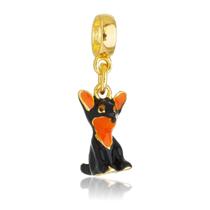 Berloque Cachorro Pinscher Banhado a Ouro 18k Berloque Cachorro Pinscher Banhado a Ouro 18k