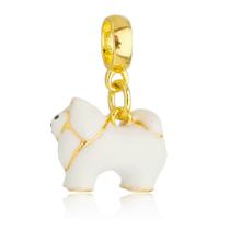 Berloque Cachorro Spitz Alemão Banhado a Ouro 18k Berloque Cachorro Spitz Alemão Banhado a Ouro 18k