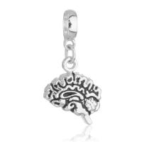 Berloque Cérebro Psicologia Banhado a Prata 925 Berloque Cérebro Psicologia Banhado a Prata 925