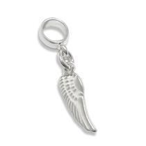 Berloque Charm Asa de Anjo Branca Banhado a Prata Berloque Charm Asa de Anjo Branca Banhado a Prata