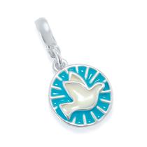 Berloque Charm Divino Espirito Santo Banhado a Prata