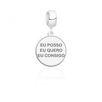 Berloque Charm Eu Posso, Eu Quero E Eu Consigo Em Prata 925