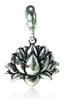Berloque Charm Flor Lotus Prata Legitima 925