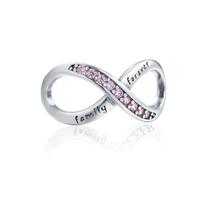 Berloque Charm Infinito Familia Mãe Filhos Family Forever Prata 925 de lei Berloque Charm Infinito Familia Mãe Filhos Family Forever Prata 925 de lei