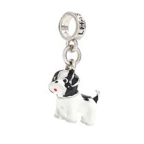 Berloque Charm Pingente Cachorrinho Banhado a Ródio Berloque Charm Pingente Cachorrinho Banhado a Ródio