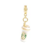Berloque Charm Pingente Copo de Café Banhado Berloque Charm Pingente Copo de Café Banhado