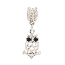 Berloque Charm Pingente Coruja Ródio Berloque Charm Pingente Coruja Ródio
