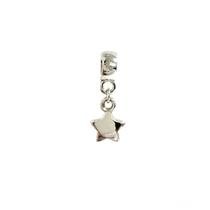 Berloque Charm Pingente Estrela Banhado a Ródio Berloque Charm Pingente Estrela Banhado a Ródio