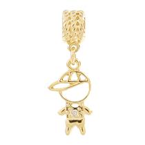 Berloque Charm Pingente Filho Menino Zircônia Banhado