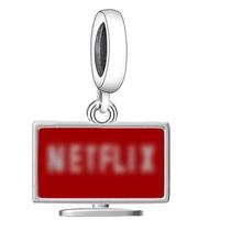 Berloque Charm Pingente Netflix Em Prata 925 Berloque Charm Pingente Netflix Em Prata 925
