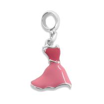 Berloque Charm Vestido Aurora Princesa Banhado a Prata