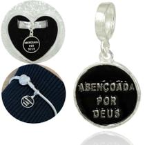 Berloque Charms Abençoada Por Deus Prata Legitima 925 Berloque Charms Abençoada Por Deus Prata Legitima 925