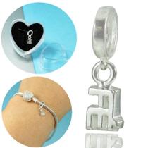 Berloque Charms Fé Escrita Delicado Prata Legitima Berloque Charms Fé Escrita Delicado Prata Legitima
