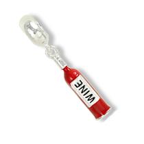 Berloque Charms Garrafa Vinho Wine Bebida Prata Legitima