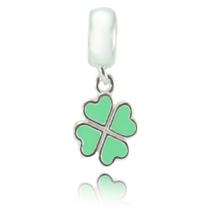 Berloque Charms P/ Pulseira Prata Trevo Sorte / 3 / prata