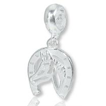 Berloque Charms Pingente Ferradura Cavalo Prata Legitima Berloque Charms Pingente Ferradura Cavalo Prata Legitima