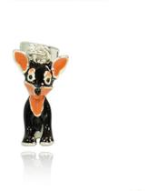 Berloque Charms Prata Legitima 925 Cachorro Pinscher
