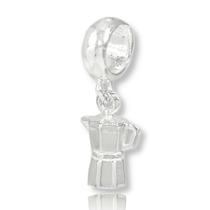 Berloque Charms Prata Legitima 925 Cafeteira Italiana Cafe