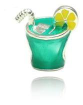 Berloque Charms Prata Legitima 925 Coquetel Caipirinha