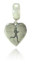 Berloque Charms Prata Legitima 925 Coração Corredora Corrida Berloque Charms Prata Legitima 925 Coração Corredora Corrida