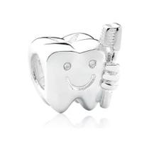 Berloque Charms Prata Legitima 925 Dente Escova Dentista Berloque Charms Prata Legitima 925 Dente Escova Dentista