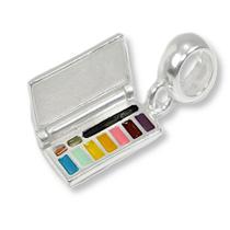 Berloque Charms Prata Legitima 925 Maquiagem Paleta Sombra