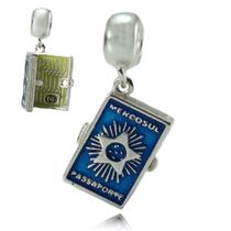 Berloque Charms Prata Legitima 925 Passaporte De Abrir Berloque Charms Prata Legitima 925 Passaporte De Abrir