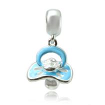 Berloque Charms Prata Maciça 925 Chupeta Azul / 2 / prata