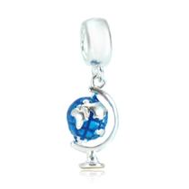 Berloque Charms Prata Maciça 925 Globo Terrestre Berloque Charms Prata Maciça 925 Globo Terrestre